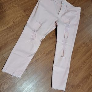 Women's Crop Distressed Pants